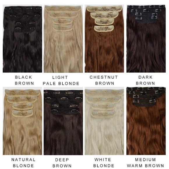 24” STRAIGHT CHESTNUT BROWN 280 G 4 PEICE CLIP INS